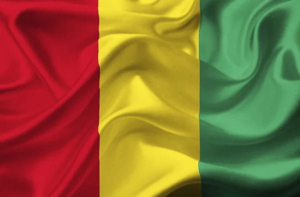 几内亚挥动国旗 — 图库照片