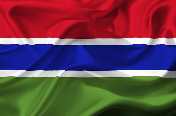 冈比亚挥动国旗 — 图库照片