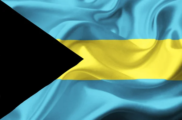 Bahama-szigetek integetett zászló — Stock Fotó