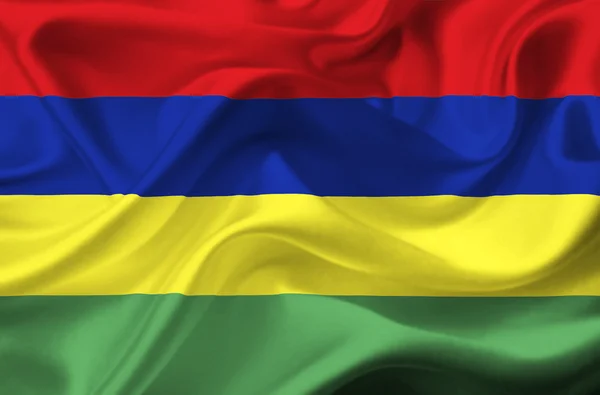 Mauritius schwenkt Flagge — Stockfoto