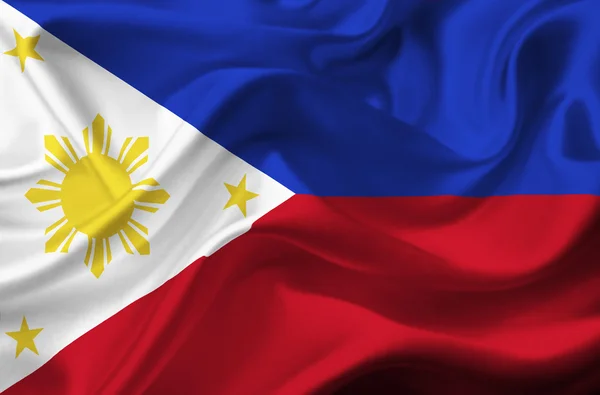 Filippine sventola bandiera — Foto Stock