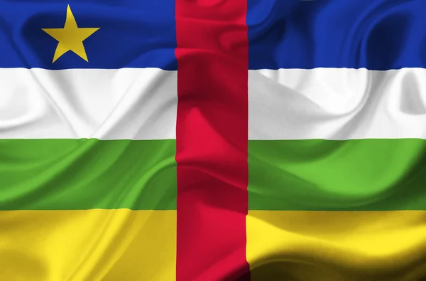 Zentralafrikanische Republik schwenkt Flagge — Stockfoto