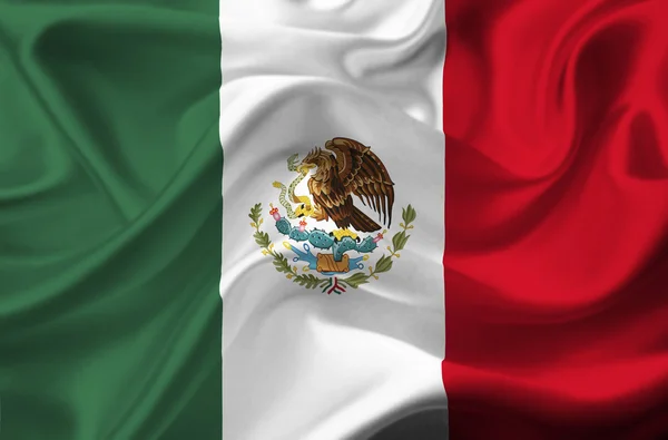 Mexiko schwenkt Flagge — Stockfoto