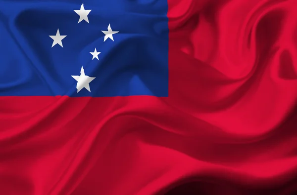 Samoa viftande flagga — Stockfoto
