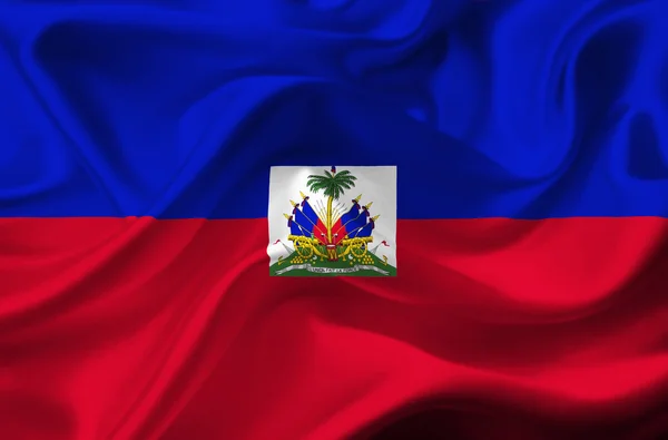 Αϊτή σημαία κυματίζει — Φωτογραφία Αρχείου