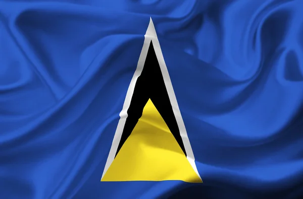 Saint Lucia waving flag — Stock Photo, Image