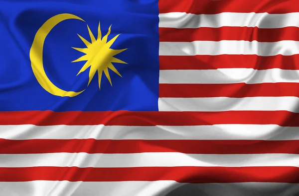 Malezja macha flagą — Zdjęcie stockowe