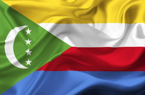 Comoras ondeando bandera — Foto de Stock