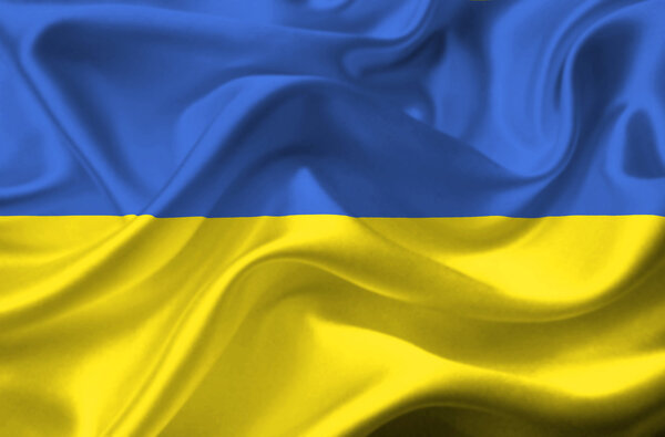 Украина размахивает флагом
