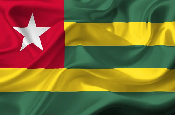 Togo ondeando bandera —  Fotos de Stock
