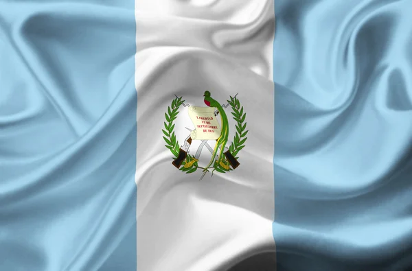Guatemala integetett zászló — Stock Fotó