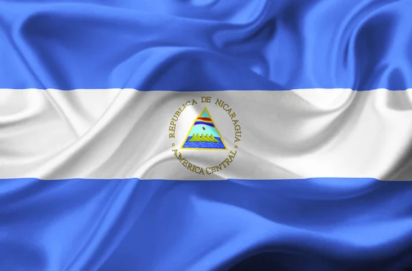 Machać flaga Nikaragui — Zdjęcie stockowe