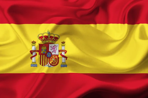 Spanyolország integetett zászló — Stock Fotó