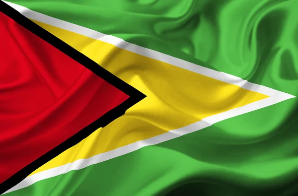 Guyanai integetett zászló — Stock Fotó