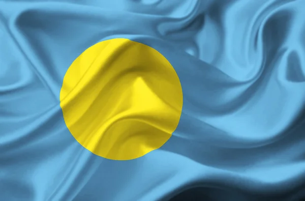 Palau dalgalanan bayrak — Stok fotoğraf