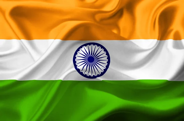 Indie macha flagą — Zdjęcie stockowe
