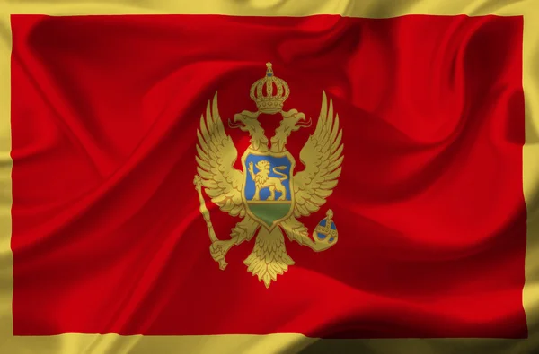 Montenegro ondeando bandera — Foto de Stock