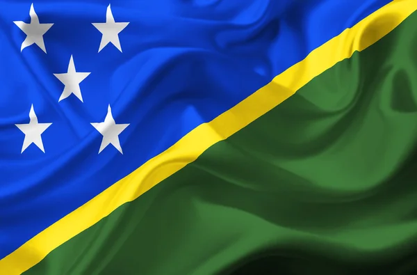 Salomonen schwenken Flagge — Stockfoto