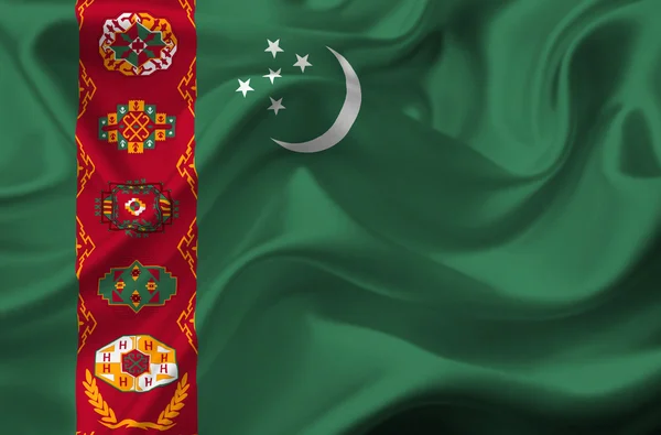 Туркменістан розмахував прапором — стокове фото