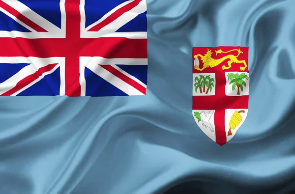 Fiji waving flag — Stock Photo, Image