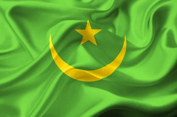 Mauritania ondeando bandera —  Fotos de Stock