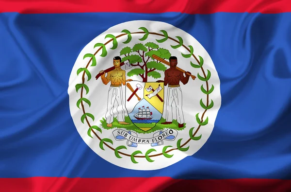 Belize schwenken Flagge — Stockfoto