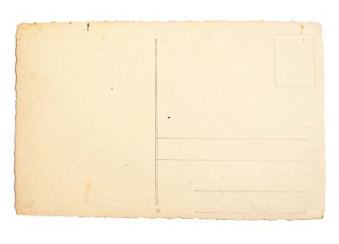 yüksek çözünürlükle taranan eski boş posta kartı