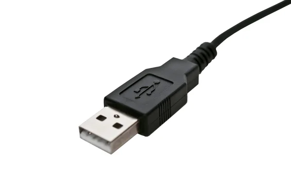 Primer plano del cable USB aislado en blanco —  Fotos de Stock
