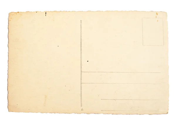 Tarjeta postal vacía vieja escaneada con alta resolución — Foto de Stock