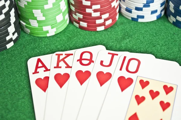 Bilden av en stark poker kombination — Stockfoto