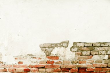 Grunge brick wall with space for text clipart