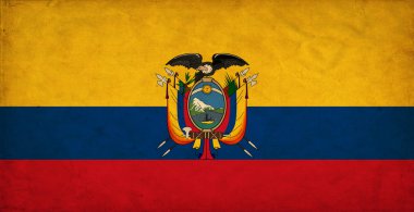 Ecuador grunge flag clipart