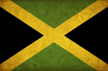 Jamaica grunge flag clipart