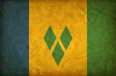 Saint vincent ve Grenadinler grunge bayrağı
