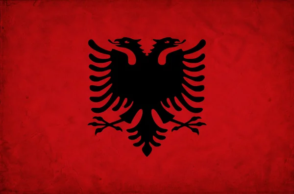 Гранж-флаг Албании — стоковое фото