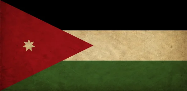 Jordanische Grunge-Flagge — Stockfoto