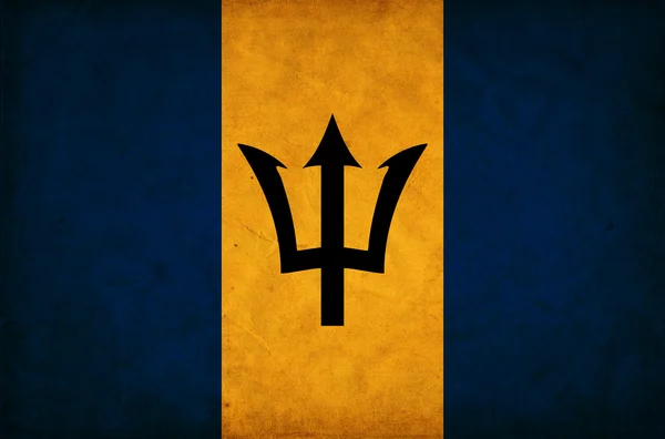 Barbados grunge bayrağı — Stok fotoğraf