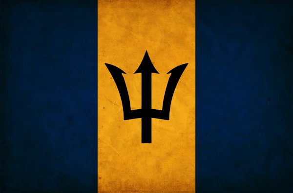 stock image Barbados grunge flag