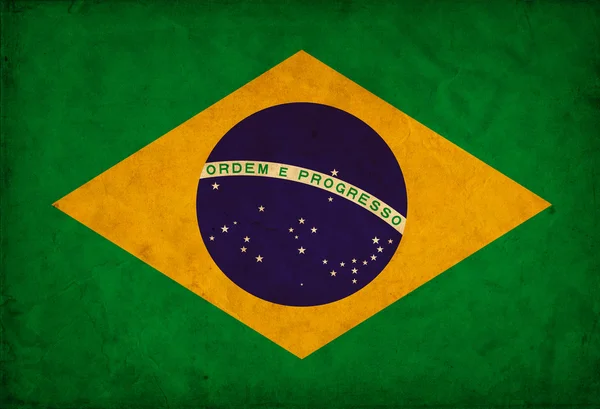 巴西 grunge 国旗 — 图库照片