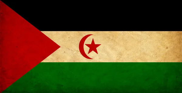 Bandeira do grunge do Saara Ocidental — Fotografia de Stock