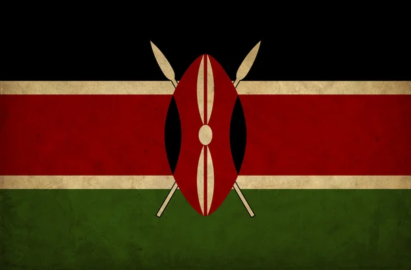 Bandera grunge de Kenia — Foto de Stock