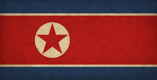 Severní korea grunge vlajka — Stock fotografie