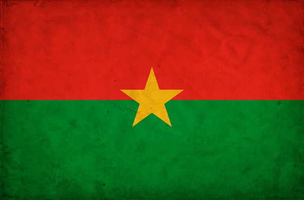 Flaga Burkina Faso Grunge — Zdjęcie stockowe
