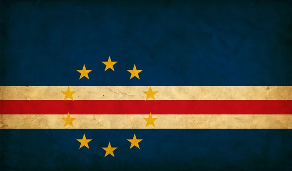 Прапор Кабо-Верде гранж — стокове фото