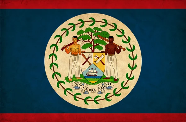 Flaga granica Belize — Zdjęcie stockowe