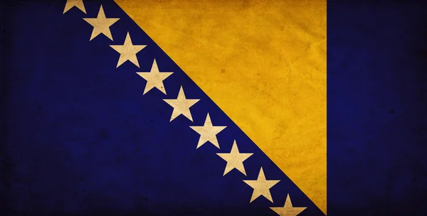 Bosnia ja Hertsegovina grunge lippu — kuvapankkivalokuva