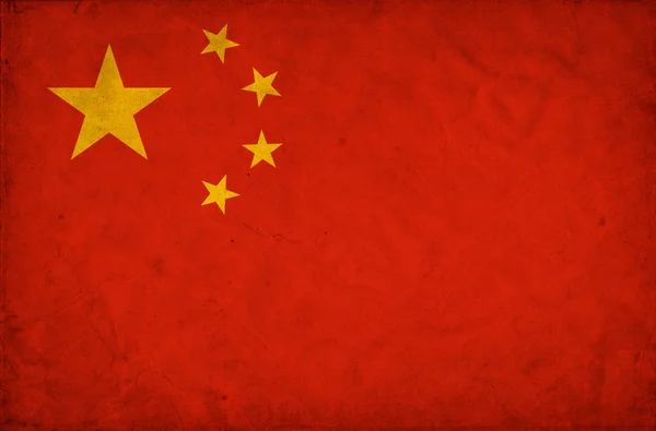 Çin grunge bayrağı — Stok fotoğraf