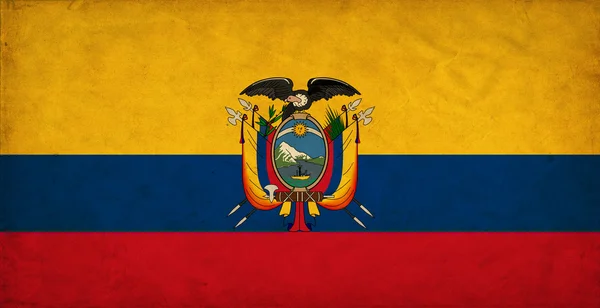 Drapeau grunge Équateur — Photo