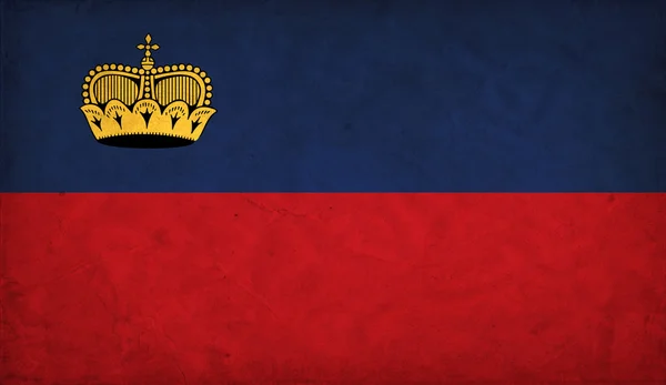 Гранж-флаг Лихтенштейна — стоковое фото