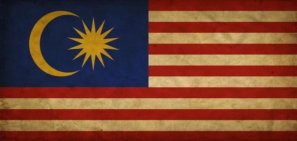 Malaysia grunge flagga — Stockfoto